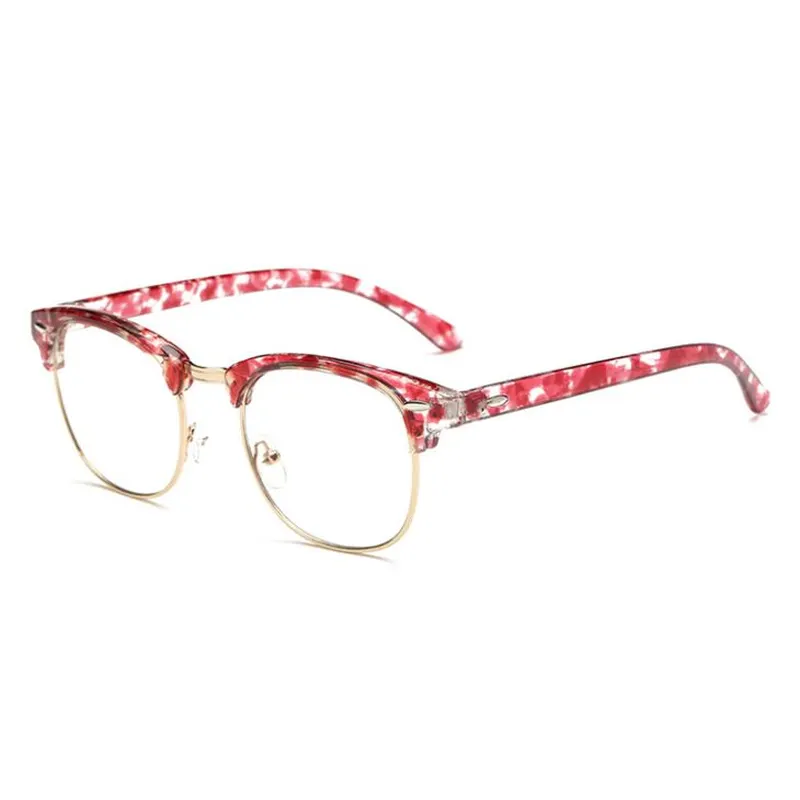 Leopard Half-Rim Eyeglasses Frame