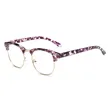 Leopard Half-Rim Eyeglasses Frame