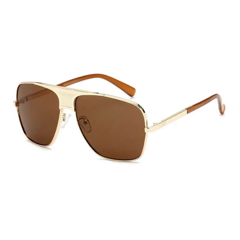 Mens Big Frame Metal Sunglasses