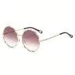 Metal Sunglasses With Flower Shape