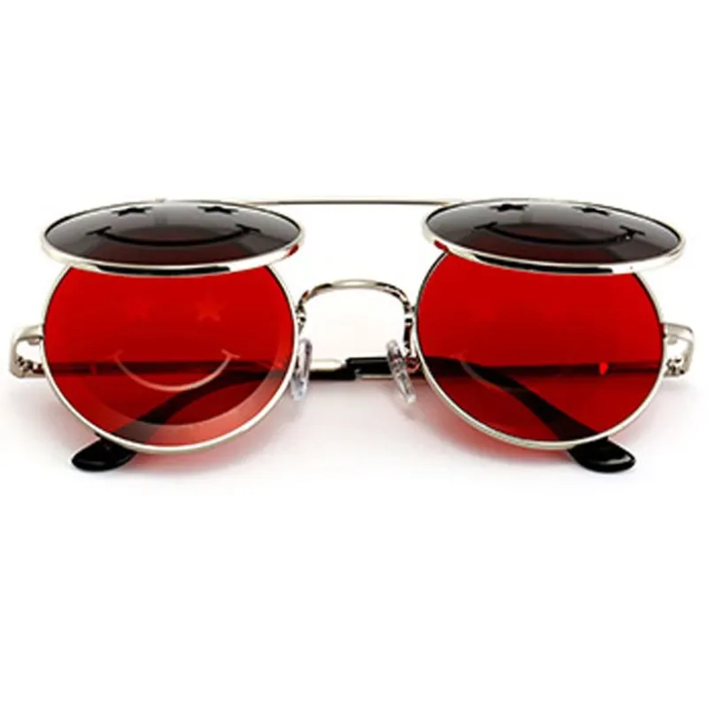 New Smiling Face Metal Sunglasses Metal