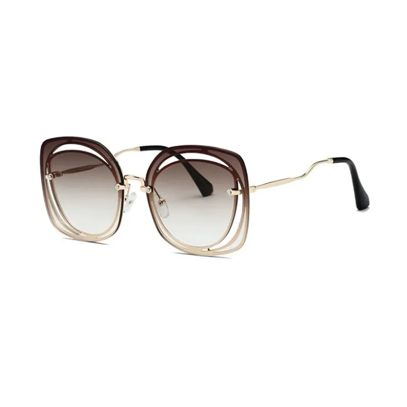 Novel Square Metal Sunglasses