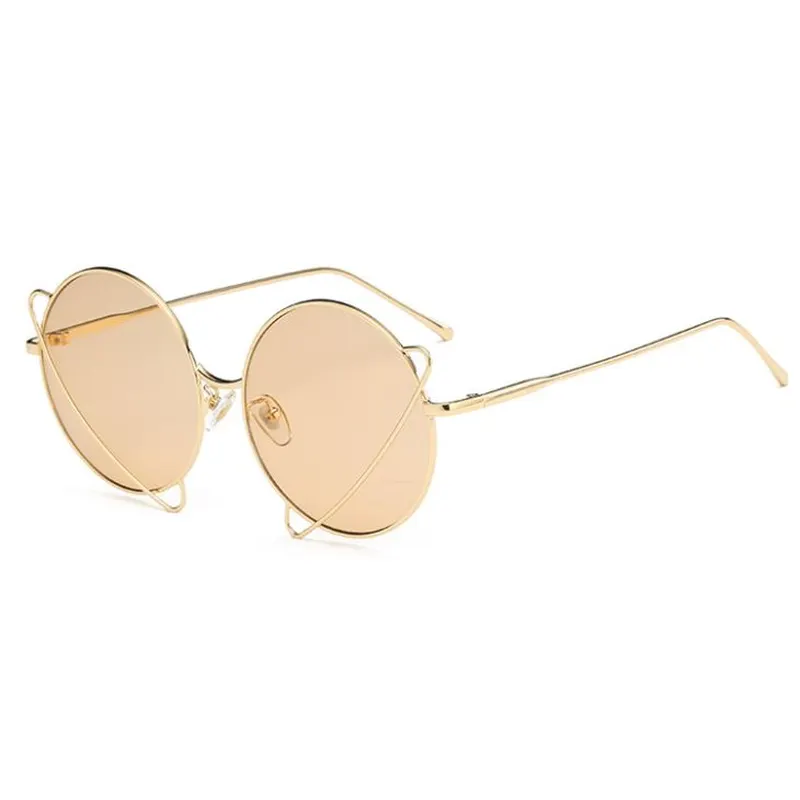 Ocean Color Lens Metal Sunglasses