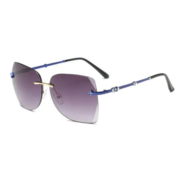 Ocean Color Rimless Metal Sunglasses