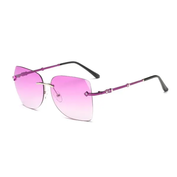 Ocean Color Rimless Metal Sunglasses