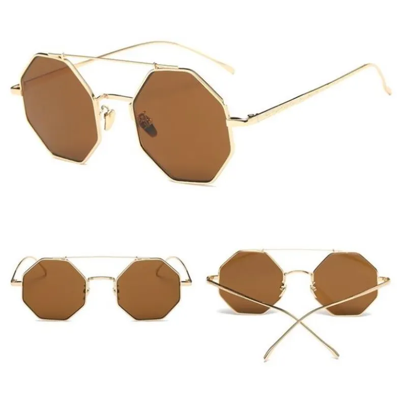 Octagonal Metal Sunglasses