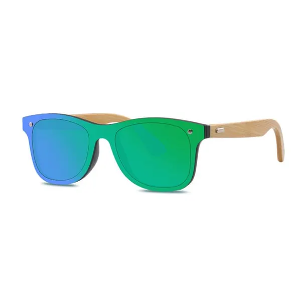 One-Piece Bamboo Temple Sunglasses