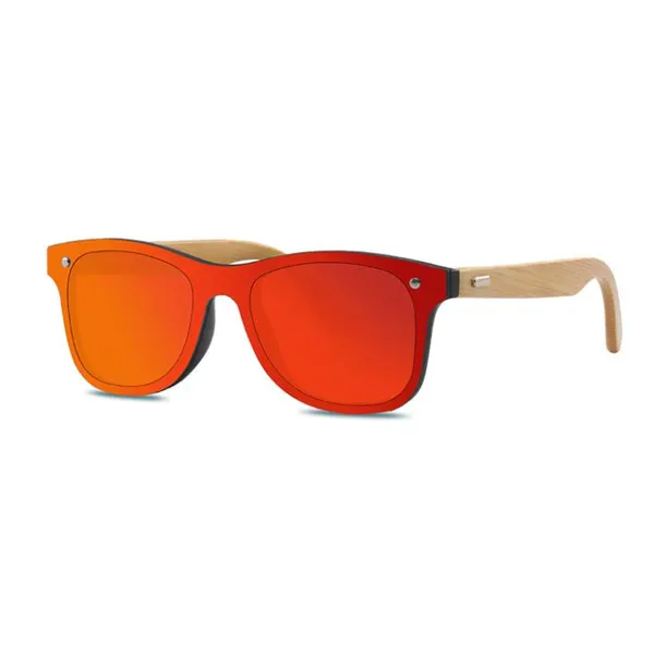 One-Piece Bamboo Temple Sunglasses