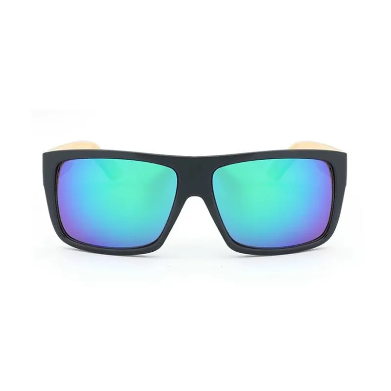 Oversize Square Bamboo Temple Glasses