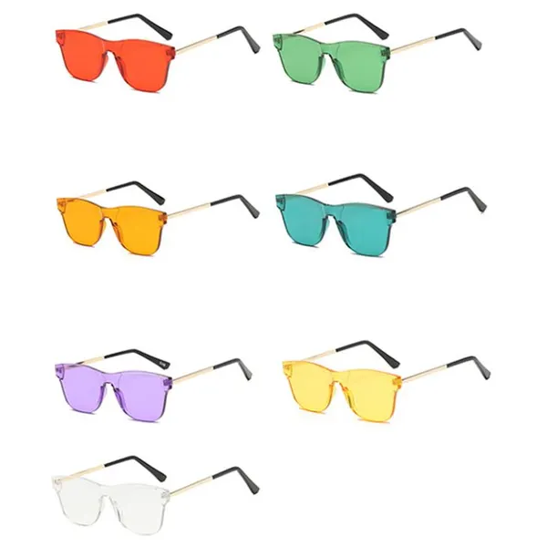 Promotional Candy Color Metal Temple Sunglasses