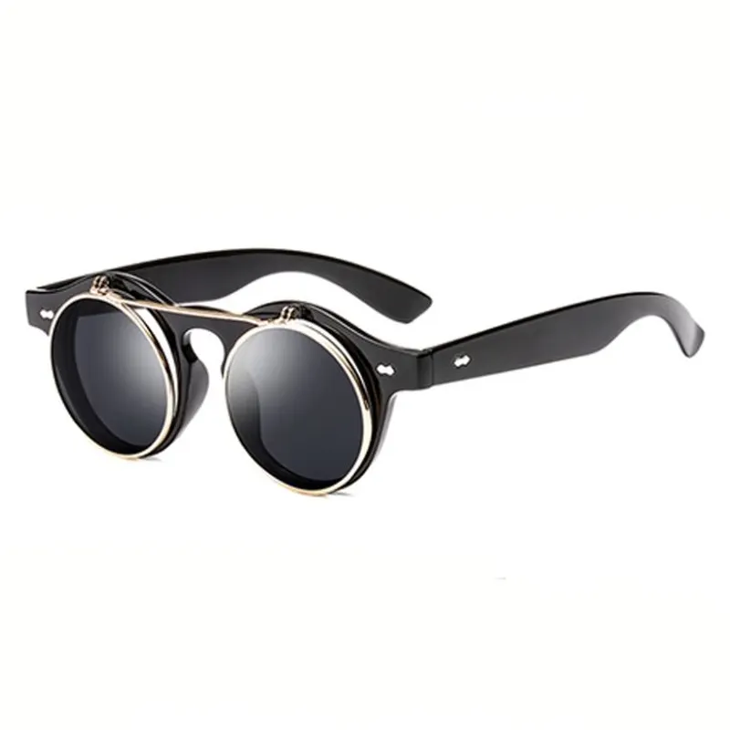 Punk Sunglasses Double Layer Flip
