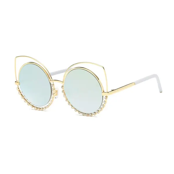 Reflective Lens Cat Eye Sunglasses
