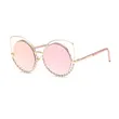 Reflective Lens Cat Eye Sunglasses