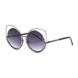 Reflective Lens Cat Eye Sunglasses