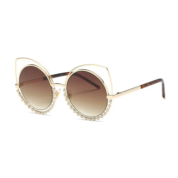 Reflective Lens Cat Eye Sunglasses