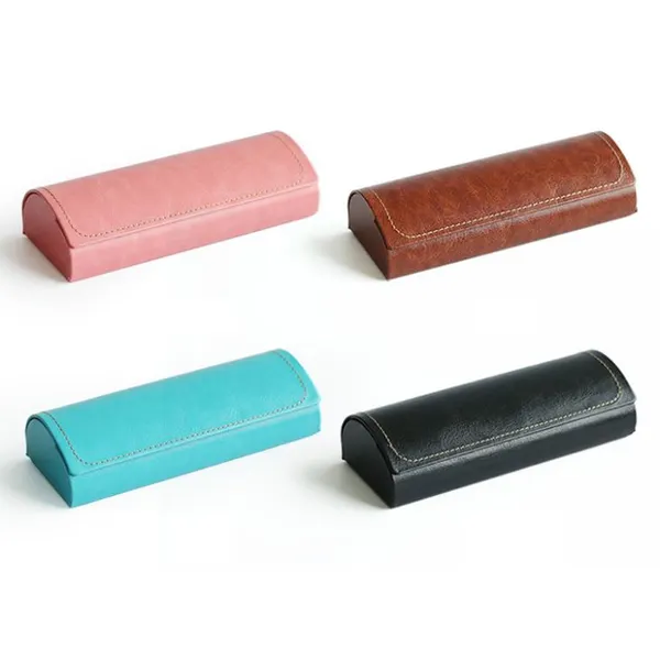 Retro Iron Buckle Leather Glasses Case