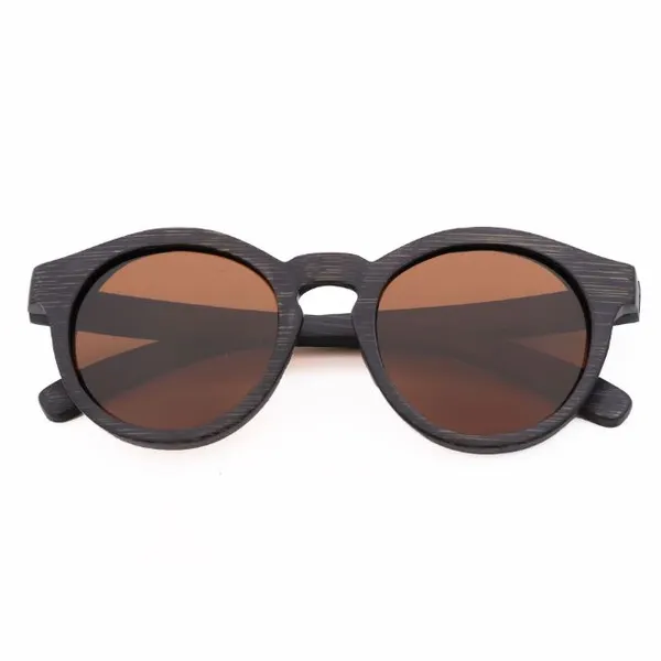 Retro-Round Banboo Sunglasses Polarized Glasses