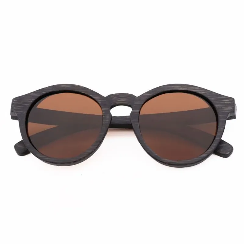 Retro-Round Banboo Sunglasses Polarized Glasses