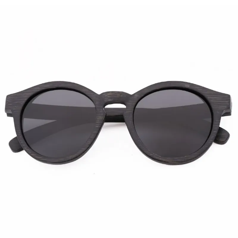 Retro-Round Banboo Sunglasses Polarized Glasses
