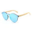 Rimless Bamboo Temple Sunglasses
