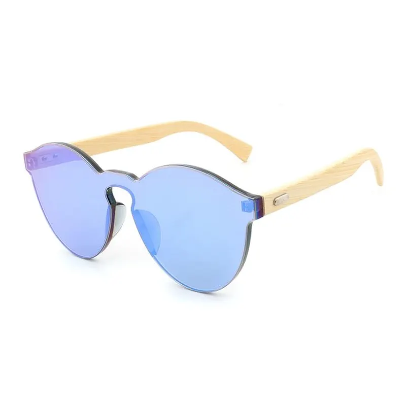 Rimless Bamboo Temple Sunglasses