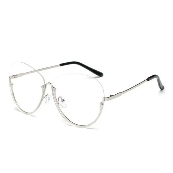 Rimless Clear Lens Metal Sunglasses