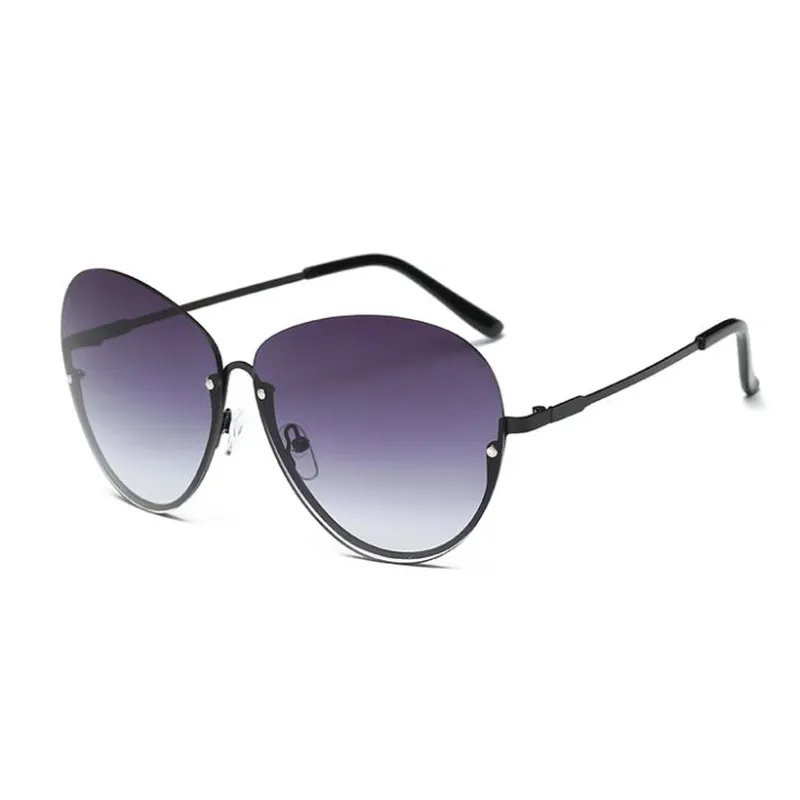 Rimless Clear Lens Metal Sunglasses