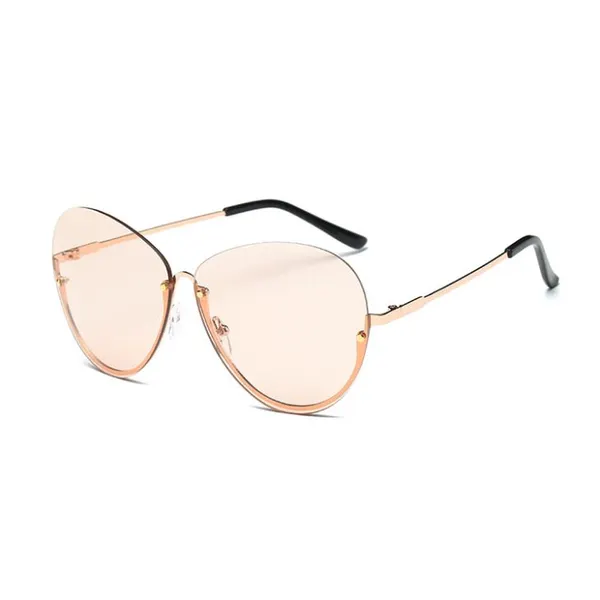 Rimless Clear Lens Metal Sunglasses