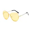 Rimless Clear Lens Metal Sunglasses
