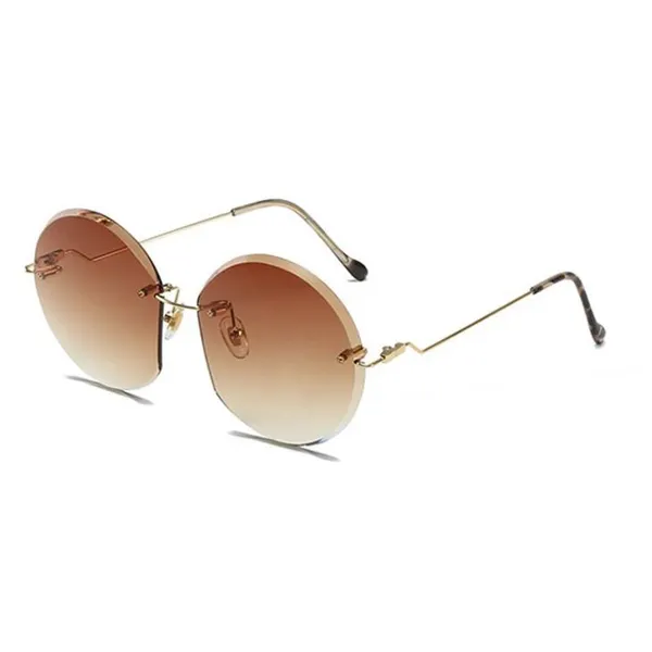 Rimless Round Sunglasses