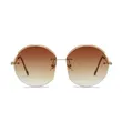 Rimless Round Sunglasses