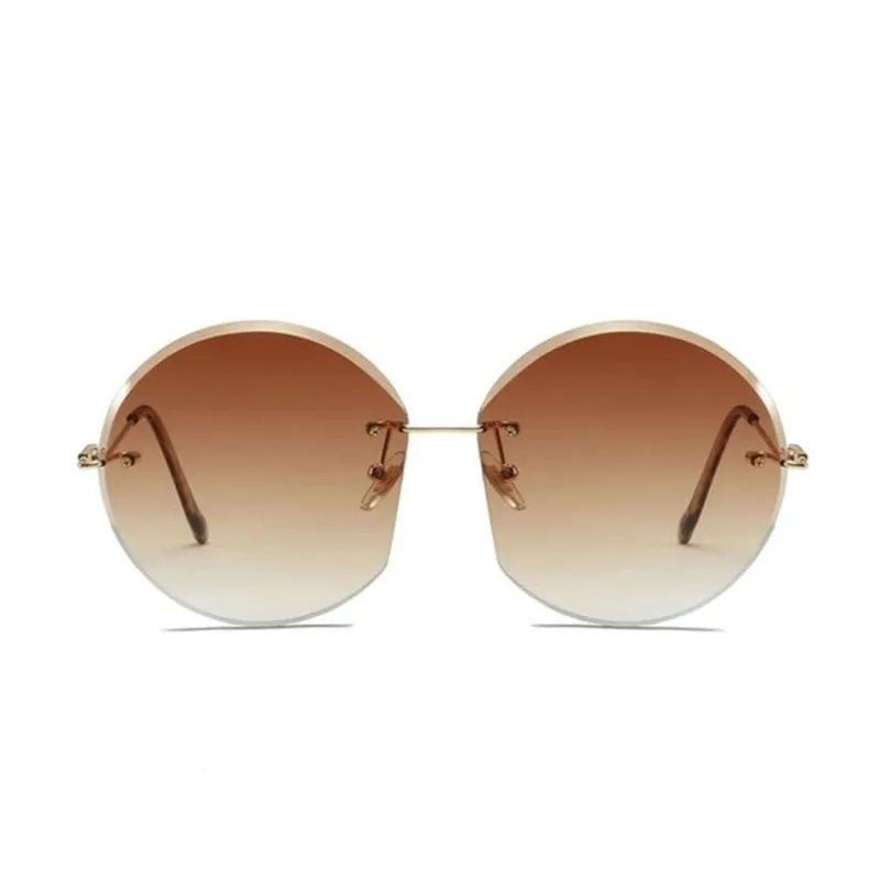 Rimless Round Sunglasses