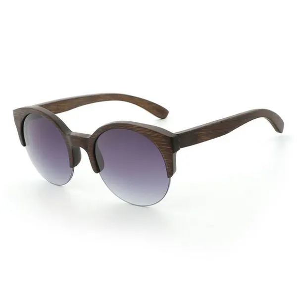 Round Lens Bamboo Sunglasses