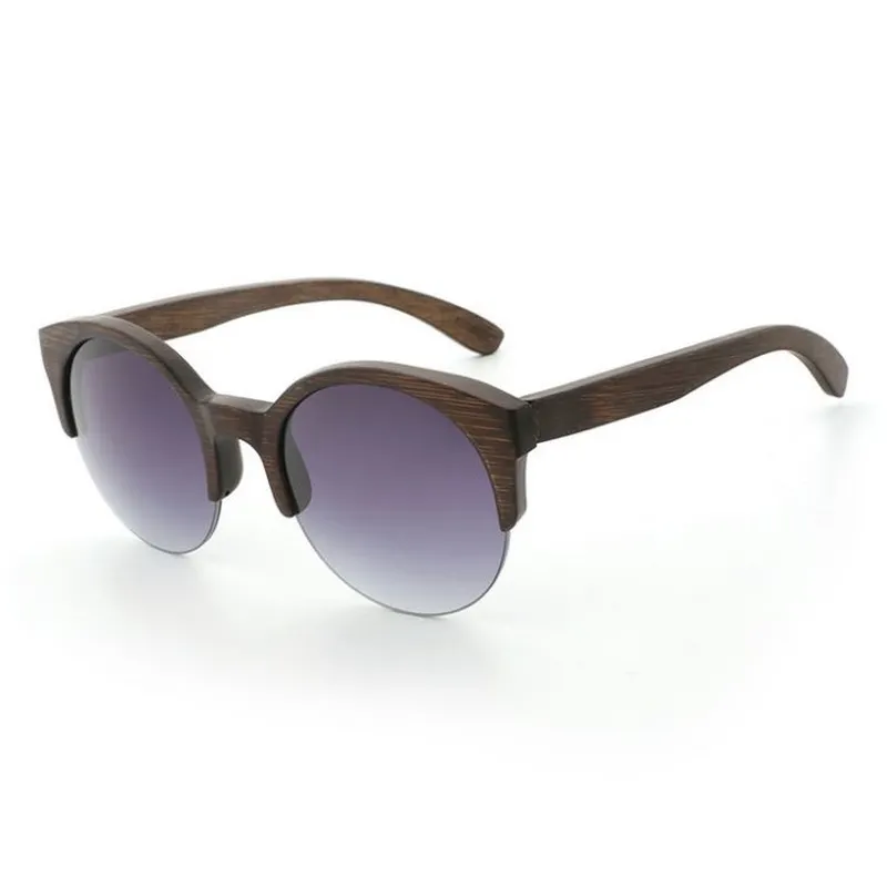 Round Lens Bamboo Sunglasses