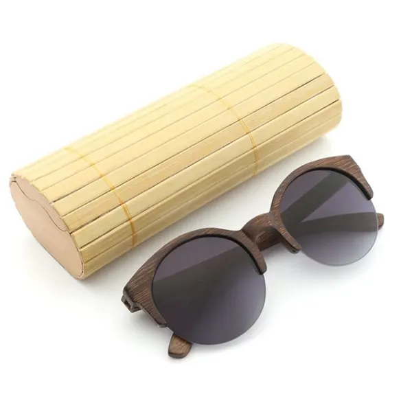 Round Lens Bamboo Sunglasses