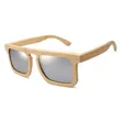 Square Frame Bamboo Sunglasses