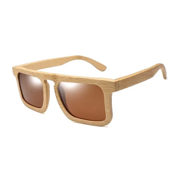Square Frame Bamboo Sunglasses