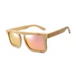 Square Frame Bamboo Sunglasses