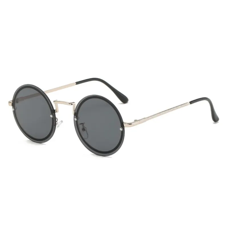 Stylish Women Round Metal Sunglasses