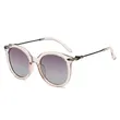 Transparent Frame Round Plastic Sunglasses