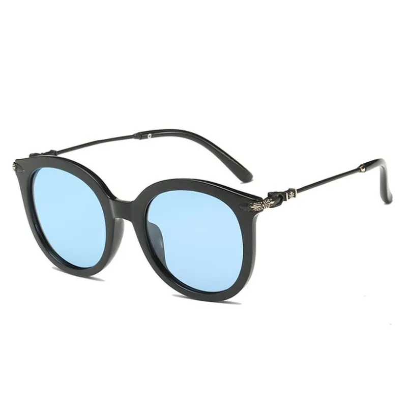 Transparent Frame Round Plastic Sunglasses