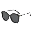 Transparent Frame Round Plastic Sunglasses