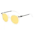 Transparent Frame Round Plastic Sunglasses