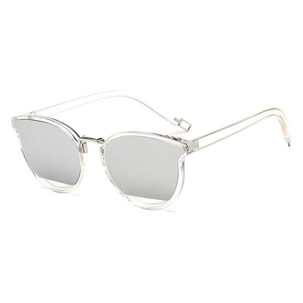 Transparent Frame Silver Lens Sunglasses