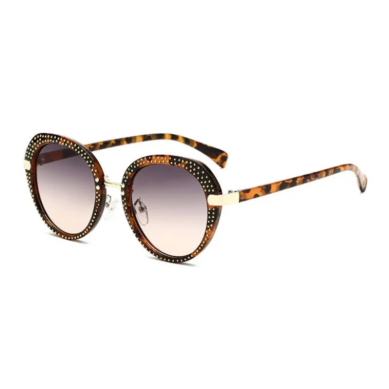 Trend Rivets Round Sunglasses