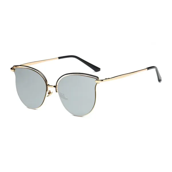 Trendy Cateye Metal Sunglasses