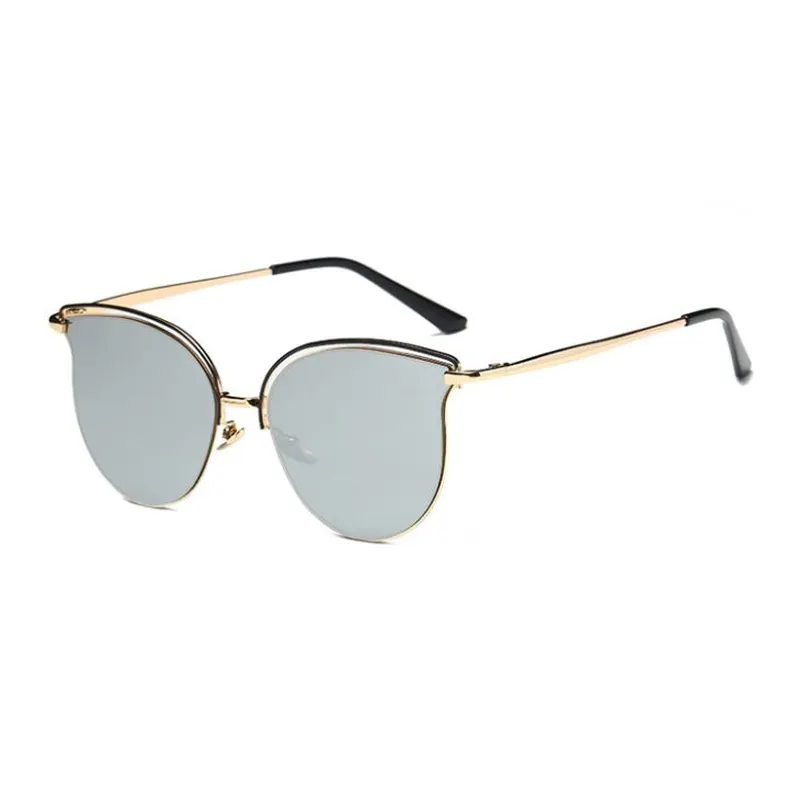 Trendy Cateye Metal Sunglasses