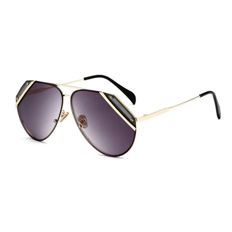 Two Tone Lens Metal Sunglasses