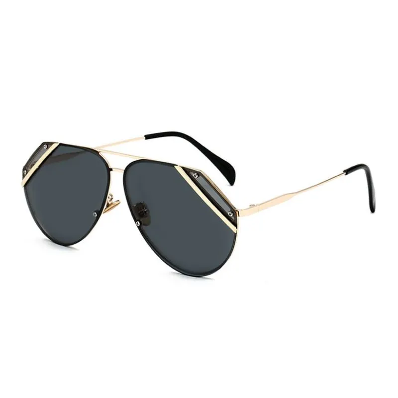 Two Tone Lens Metal Sunglasses