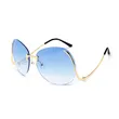 Unique Womens Rimless Metal Sunglasses
